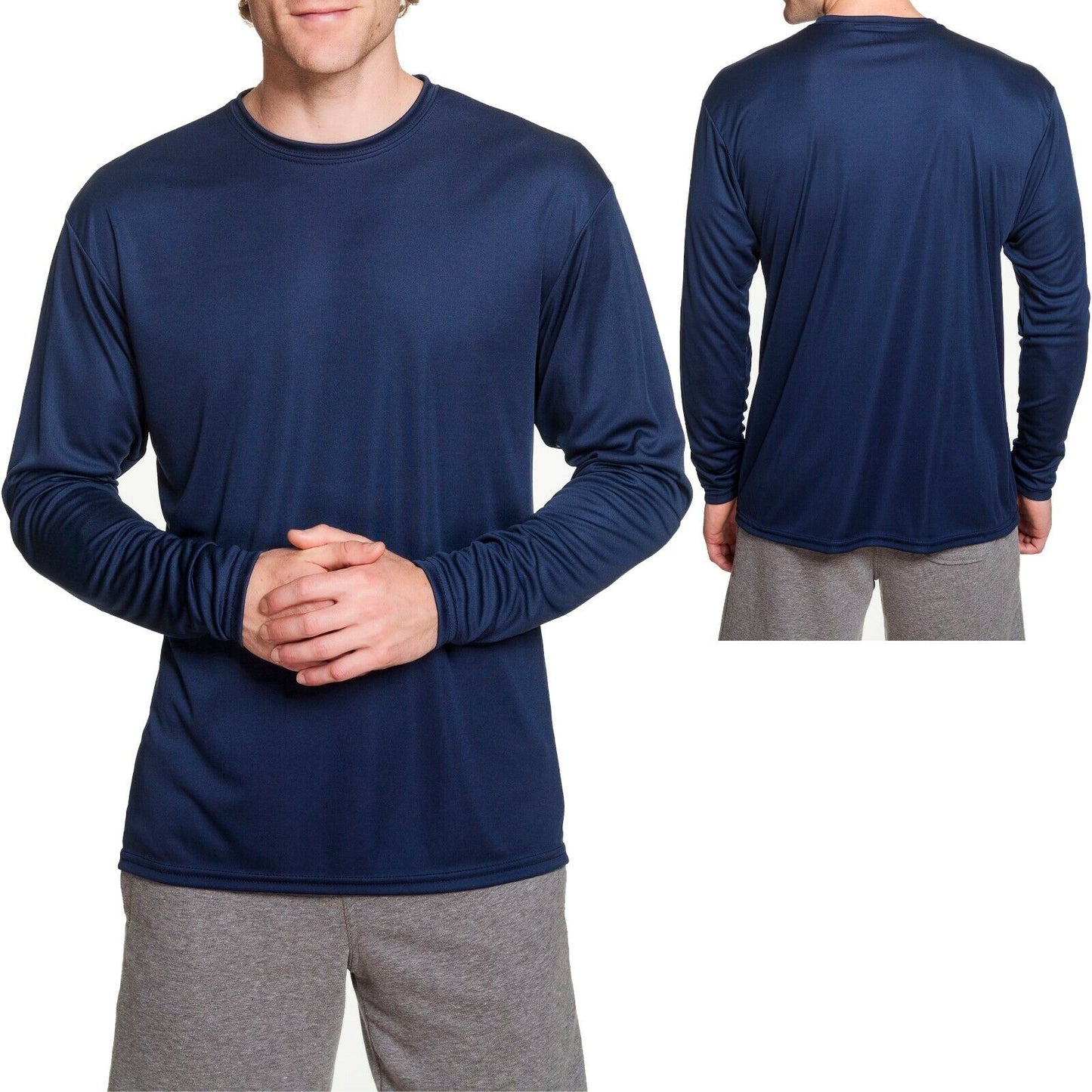 A4 Mens Moisture Wicking Long Sleeve T-Shirt Dri Fit Tee S M L, XL, 2XL, 3XL NEW