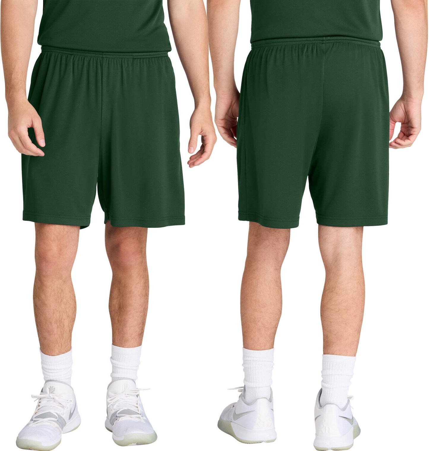 Mens Moisture Wicking 7 Inch Inseam Pocketed Shorts Elastic Waistband XS-4XL NEW