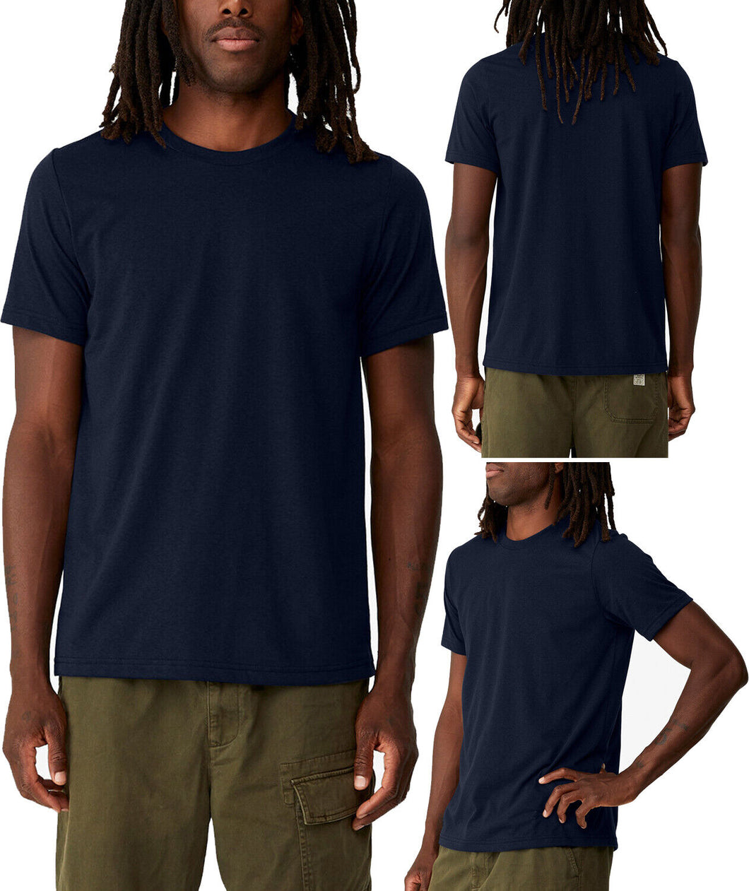 Mens Eco Sustainably Produce Super Soft Blended Ring Spun Cotton Tee XS-3X NEW!