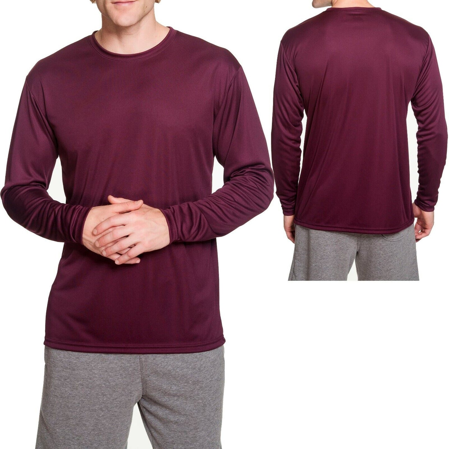 A4 Mens Moisture Wicking Long Sleeve T-Shirt Dri Fit Tee S M L, XL, 2XL, 3XL NEW