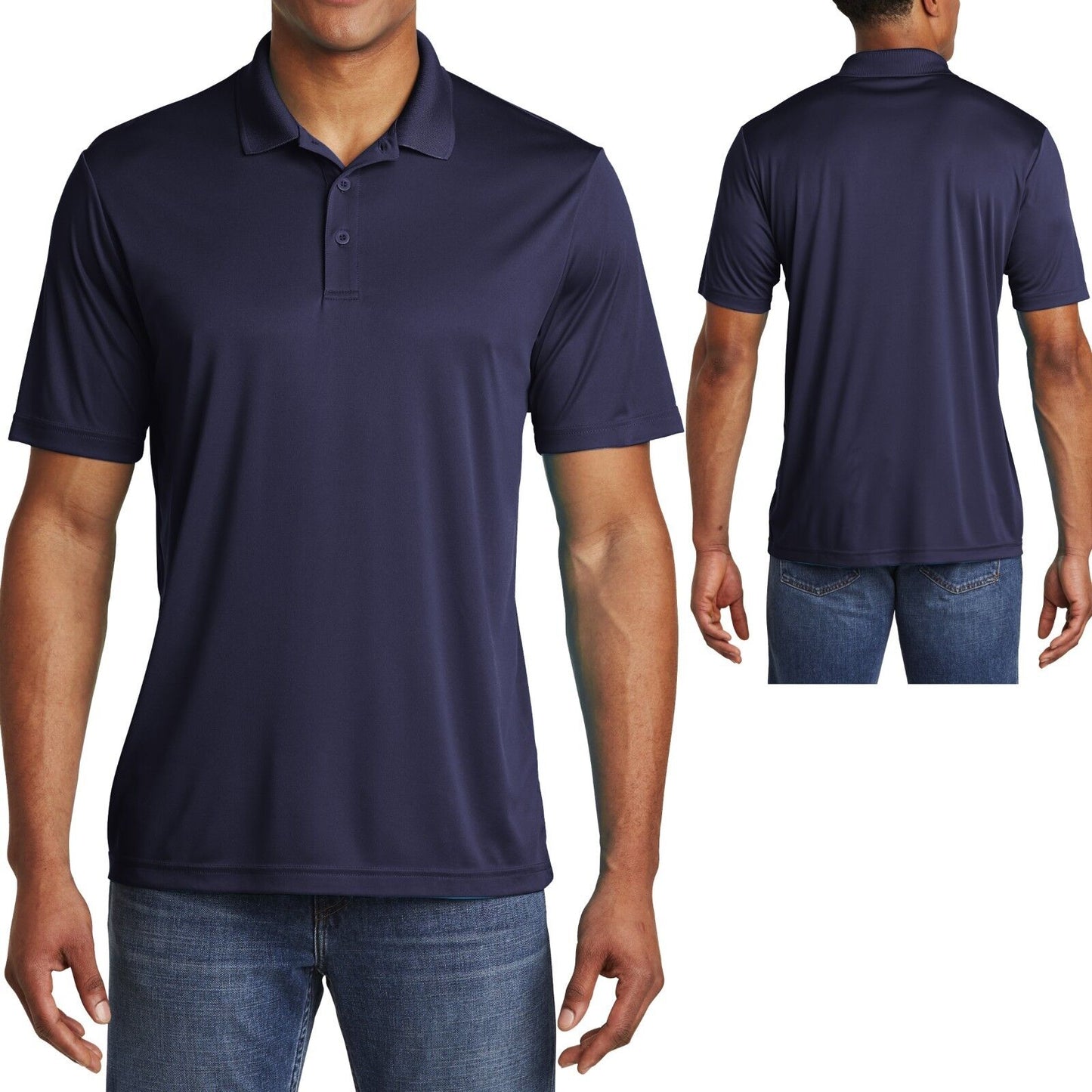 Mens Polo Shirt Performance Dri Fit Moisture Wicking XS, S, M L XL 2XL 3XL, 4XL