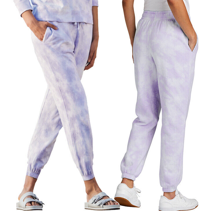 Ladies Beach Wash Cloud Tie Dye Sweatpant Tye Die Joggers Elastic Bottom XS-4XL