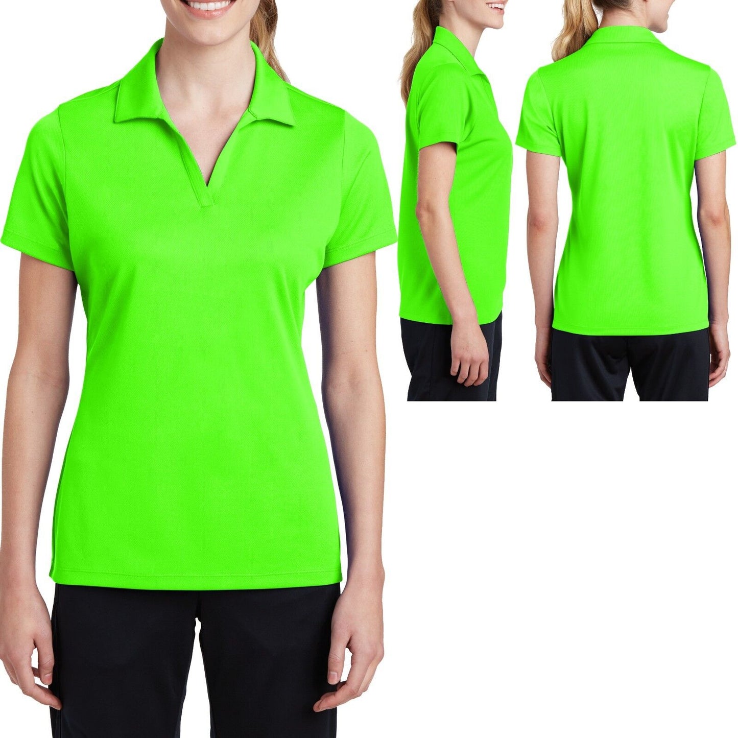 Sport-Tek Ladies Moisture Wicking Dri-Fit Performance Polo Shirt Dri Mesh XS-4XL