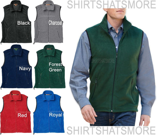 Mens Soft Polar Fleece Vest Sleeveless Jacket Warm Winter Coat S-2XL 3XL 4XL NEW