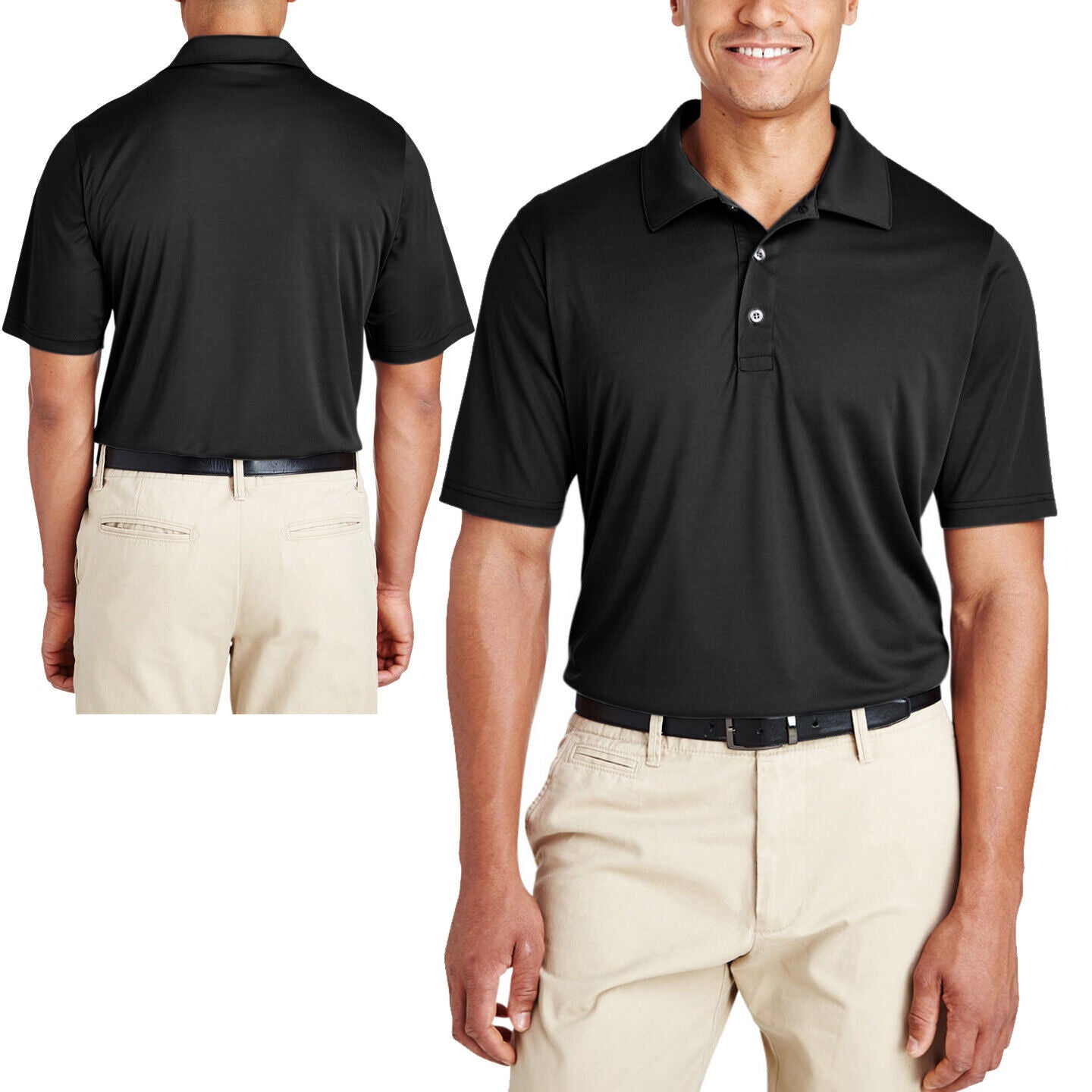 Mens TALL Moisture Wicking Polo Shirt UV Protection Dri Fit LT-4XLT NEW!