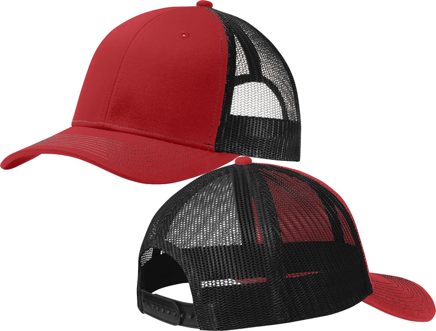 Men's Color Blocked Mesh Hat Structured Cap Mid Profile Snapback Headwear NEW!