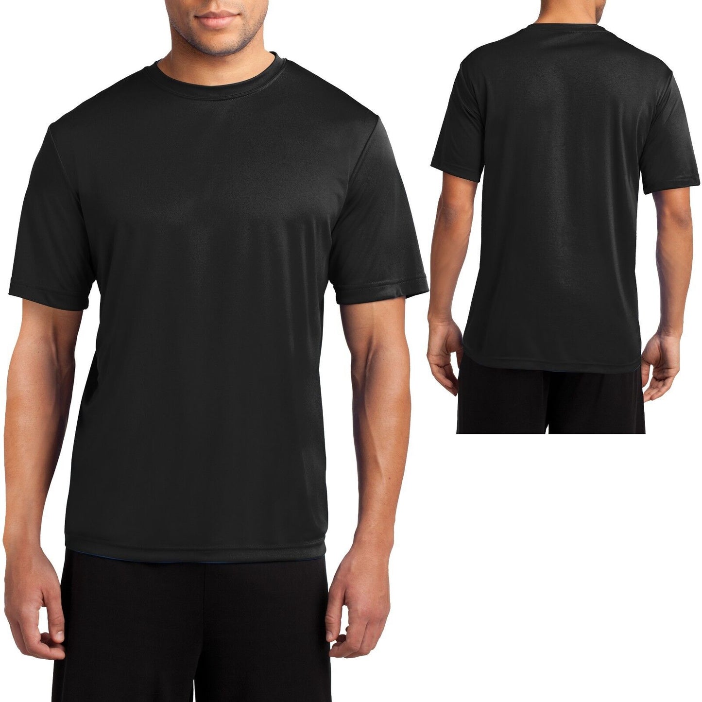 Men's Moisture Wicking T-Shirt Workout Performance Tee S, M, L, XL, 2X, 3X, 4X