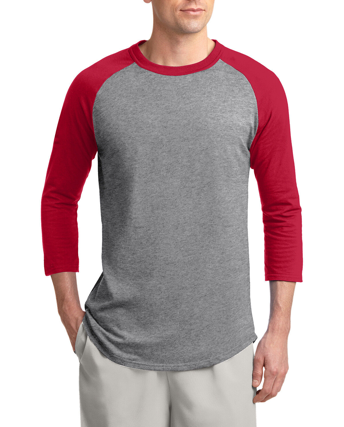 Mens 3/4 Sleeve Colorblock Raglan Baseball Jersey T-Shirt XS-XL 2X 3X 4X 5X 6X