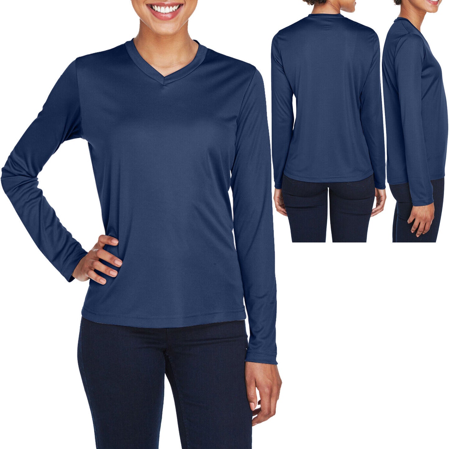 Ladies Long Sleeve Fishing T-Shirt UPF 40+ Women UV Moisture Wicking XS-XL 2X 3X