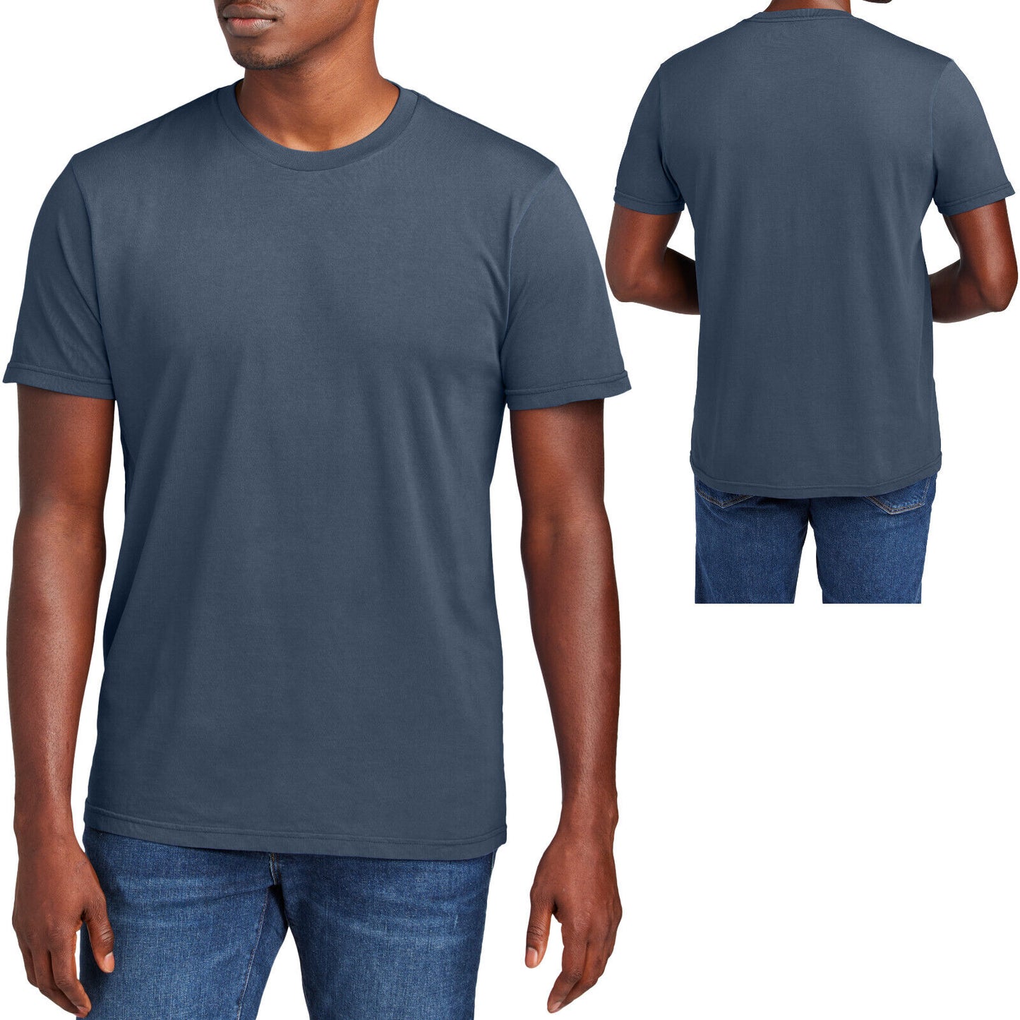 Mens Soft 100% Ring Spun Cotton T-Shirt Garment Dyed & Washed Tee XS-4XL NEW!