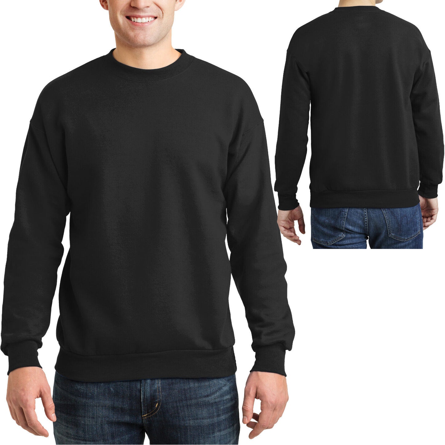 Hanes Mens Crewneck Sweatshirt Comfortsoft Fleece Crew S M L XL 2XL 3XL NEW