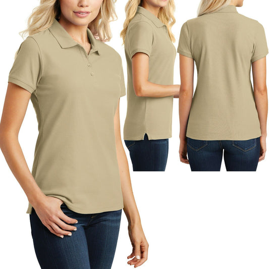 Ladies Plus Size Polo Shirt Cotton/Poly 4 Button Womens Top XL 2XL 3XL 4XL NEW