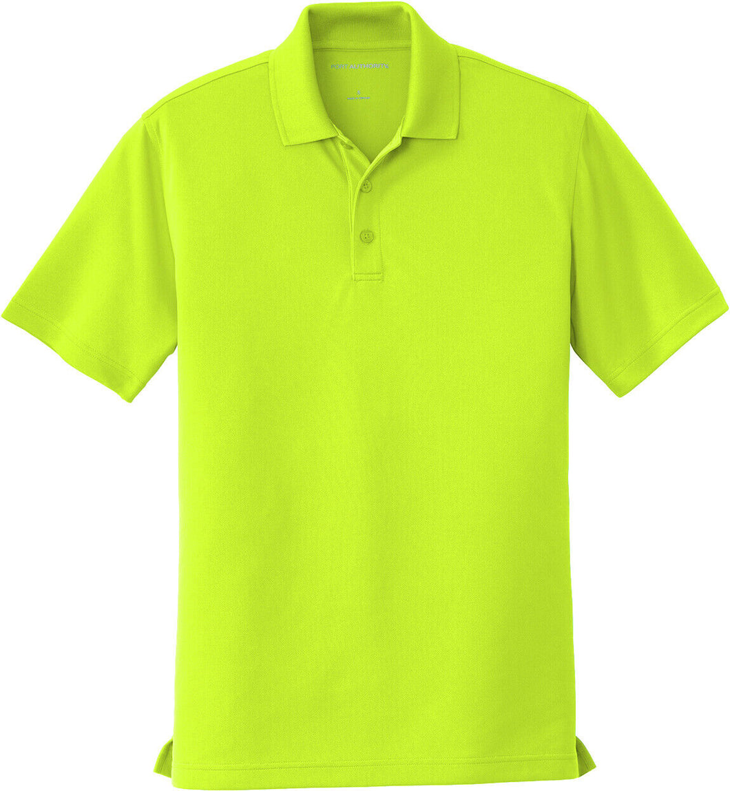 Mens Safety Yellow Moisture Wicking Polo Shirt UPF 30 Snag Resistant XS-6XL NEW!