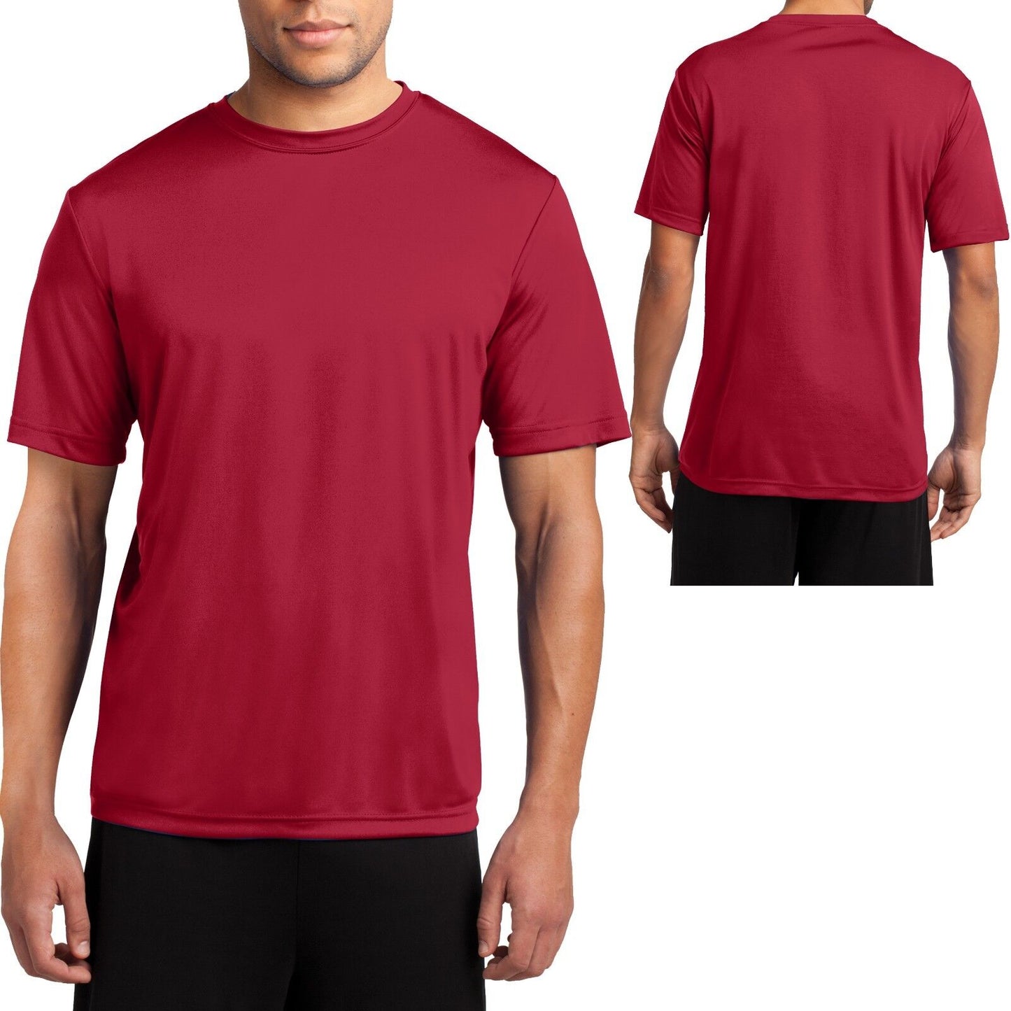 Big Mens Moisture Wicking T-Shirt Performance Dri Fit Gym Workout XL, 2X, 3X, 4X