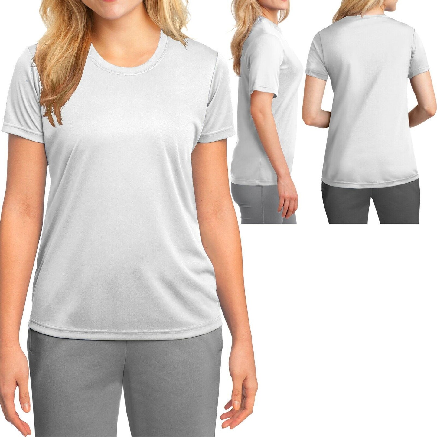 Ladies Women's T-Shirt Moisture Wicking Athletic Dri Fit Tee XS-XL 2X, 3X 4X NEW