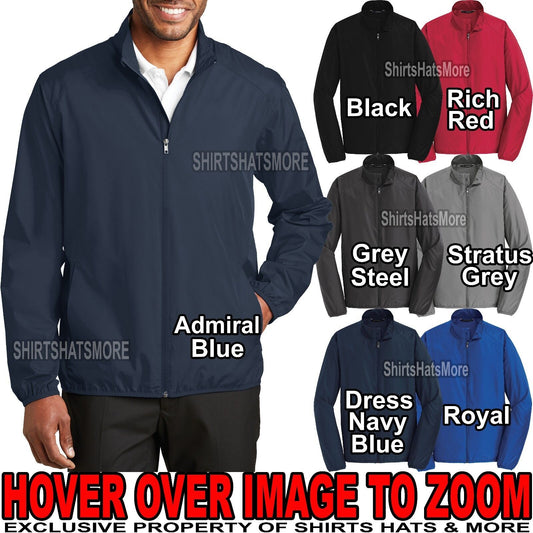 Mens Full Zip Jacket Windbreaker Water Resistant Golf XS-XL, 2XL, 3XL, 4XL NEW