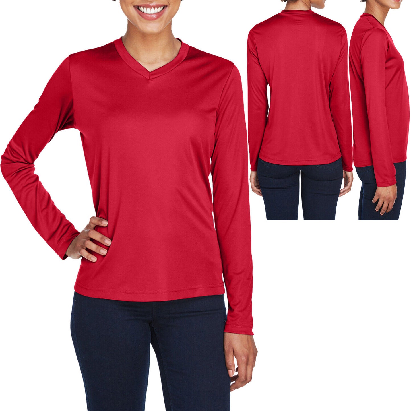 Ladies Long Sleeve Fishing T-Shirt UPF 40+ Women UV Moisture Wicking XS-XL 2X 3X