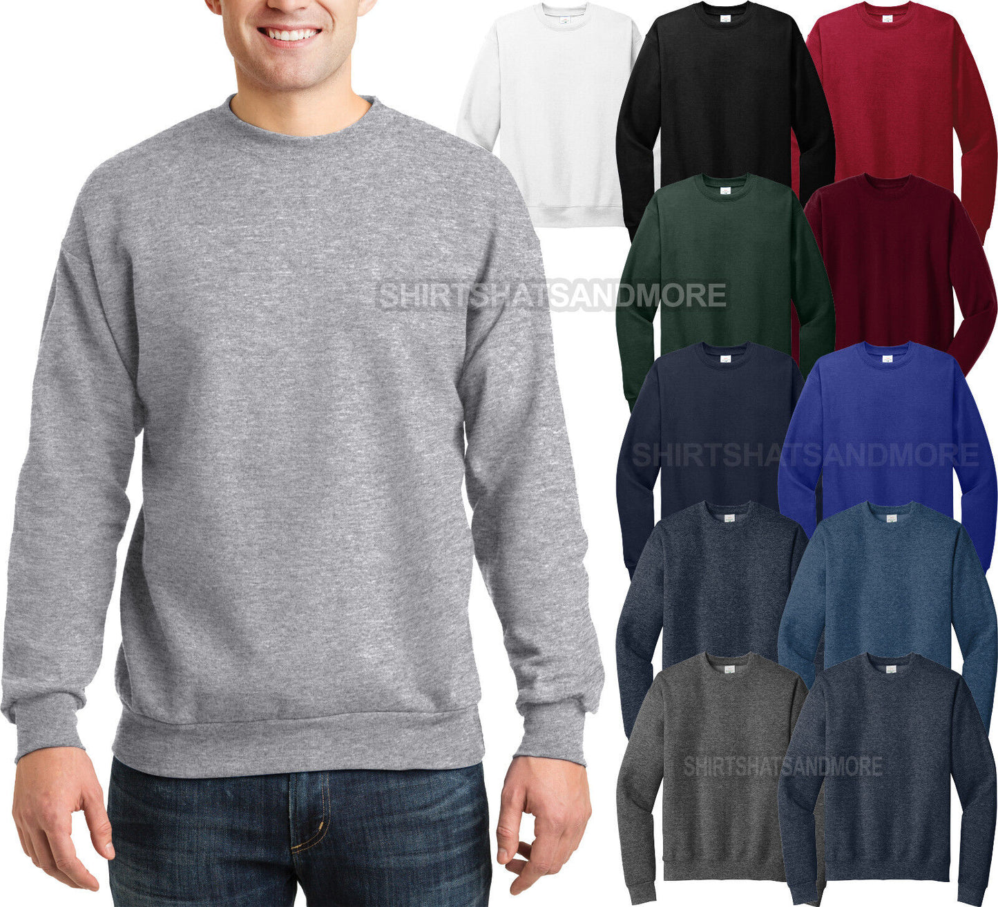 Hanes Mens Crewneck Sweatshirt Comfortsoft Fleece Crew S M L XL 2XL 3XL NEW