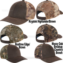 Load image into Gallery viewer, Mens Pigment Print Camouflage Mesh Back Structured Cap Mossy Kryptek Edge