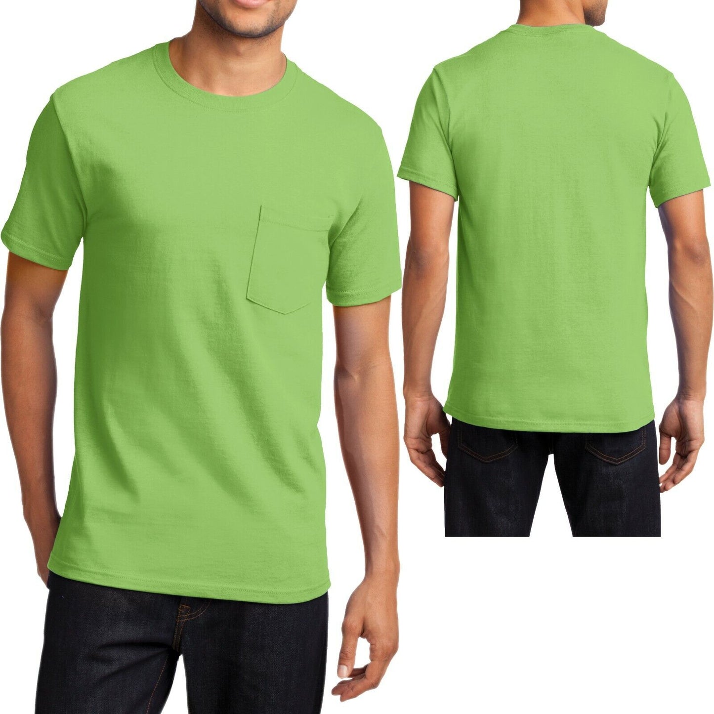 Big and Tall Mens T-Shirt With Pocket Heavy Cotton XL-4XL, LT XLT 2XLT 3XLT 4XLT