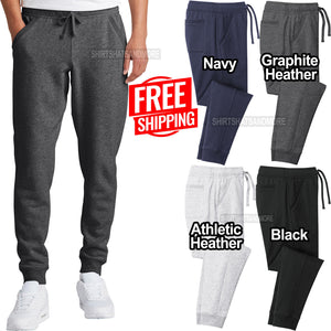 Mens Fleece Blended Cotton Rich Jogger Sweatpants With Pockets XS-4XL NEW!