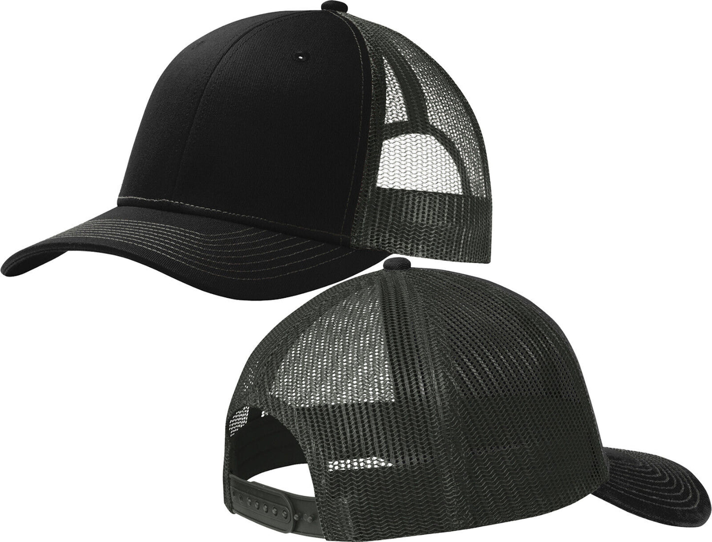 Men's Color Blocked Mesh Hat Structured Cap Mid Profile Snapback Headwear NEW!