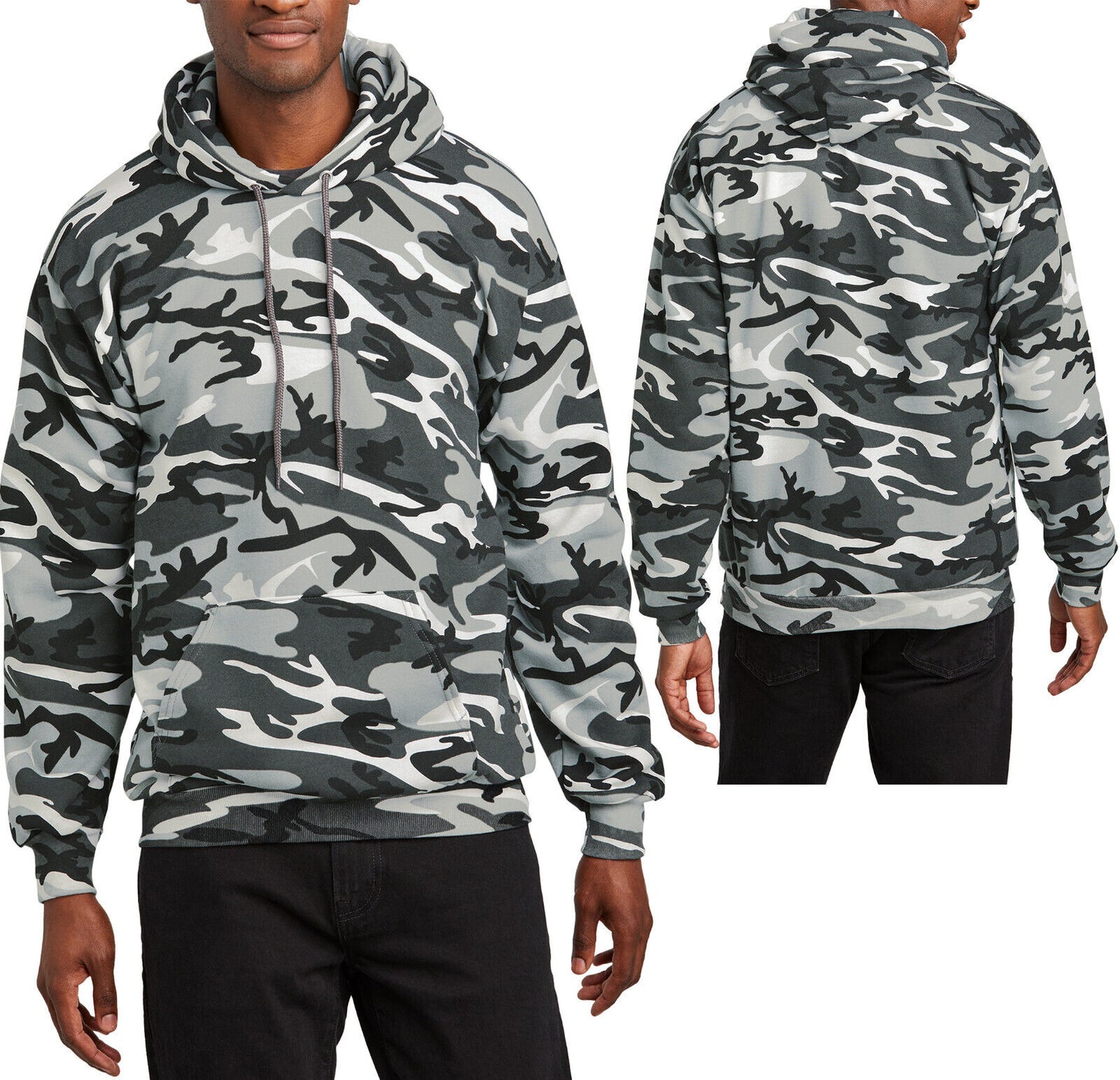 Mens Camo Pullover Hooded Sweatshirt Hoodie Cotton/Poly Hoody S M L XL 2X 3X 4X