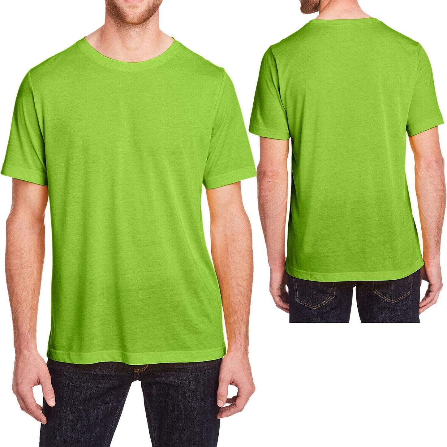 Big Mens Moisture Wicking T-Shirt 100% Poly With Soft Cotton Feel Dri Fit XL-6XL