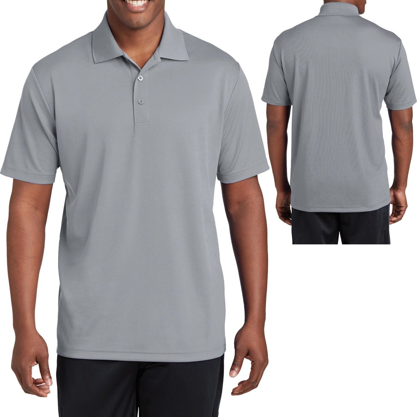 BIG Mens Polo Shirt MICRO MESH Comfortable Moisture Wicking Dri Fit 2XL, 3XL 4XL