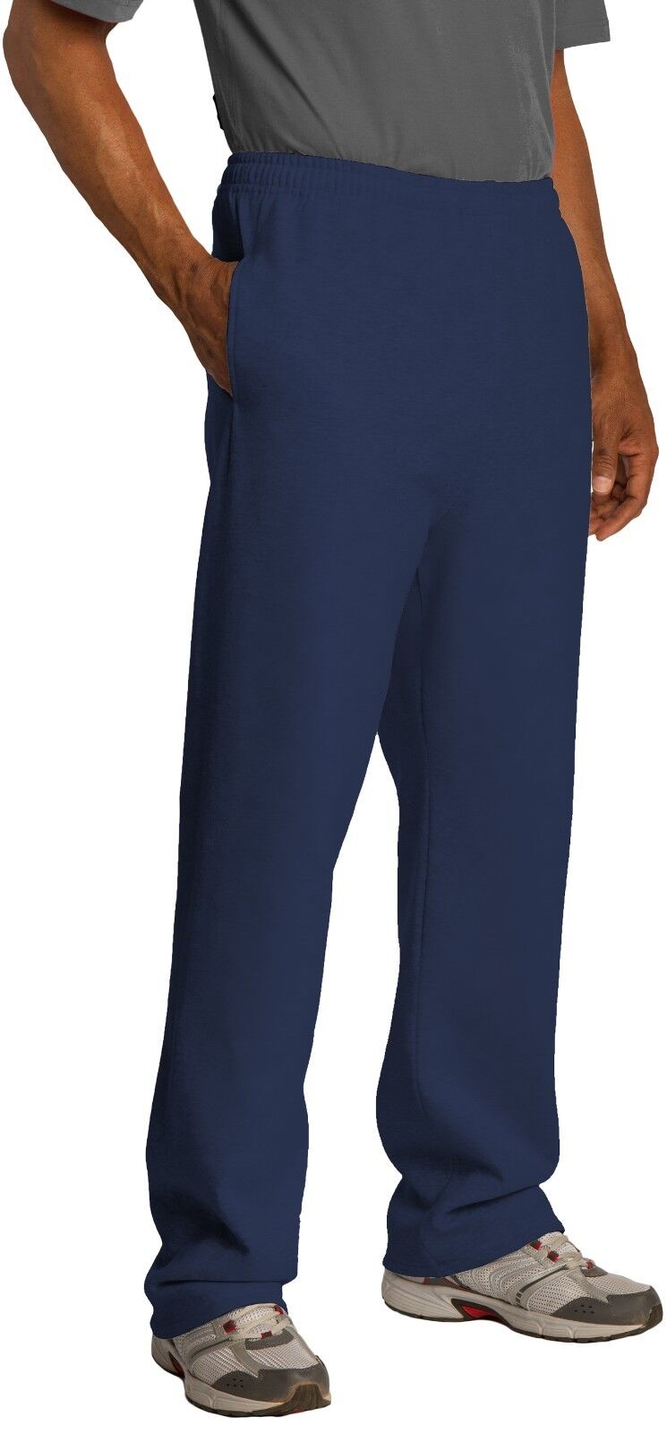 Jerzees Mens Open Bottom Sweatpants WITH Pockets Blended S-3XL 10 Colors NEW