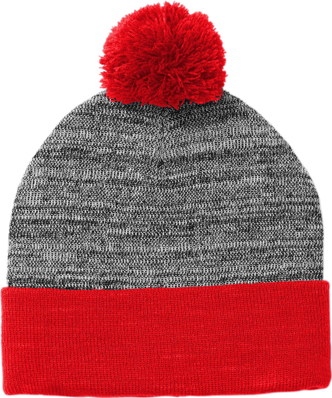 Heather Pom Pom Beanie Winter Warm Headwear NEW!