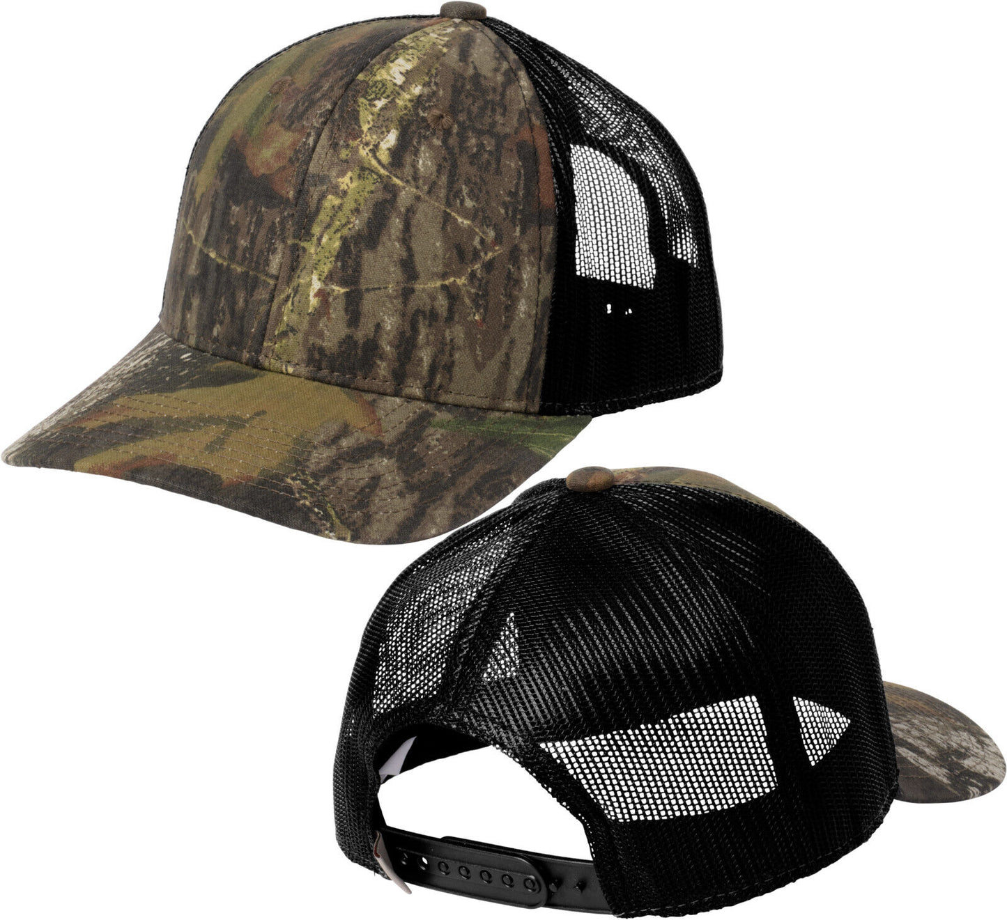 Russell Camo Snapback Trucker Cap Meshback MidProfile Hat Mossy Edge Realtree