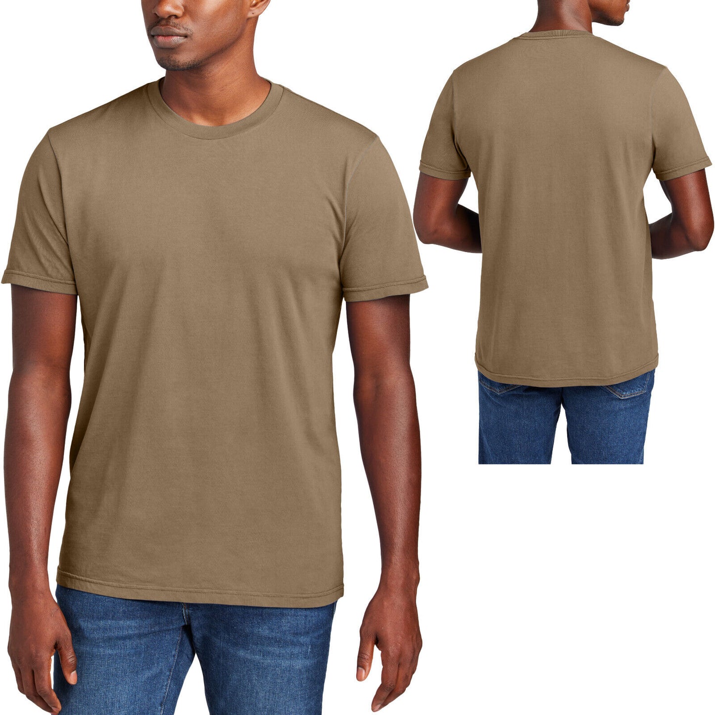 Mens Soft 100% Ring Spun Cotton T-Shirt Garment Dyed & Washed Tee XS-4XL NEW!