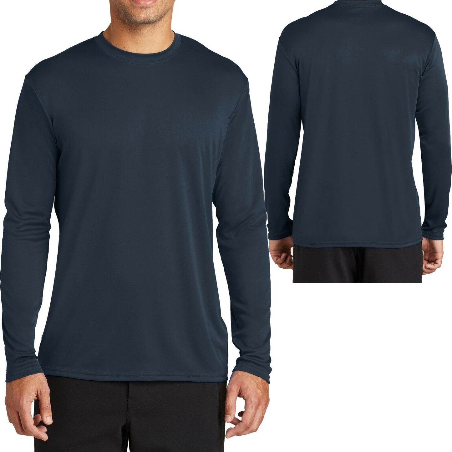 Big Mens Long Sleeve Base Layer Moisture Wicking T-Shirt XL, 2XL, 3XL, 4XL NEW