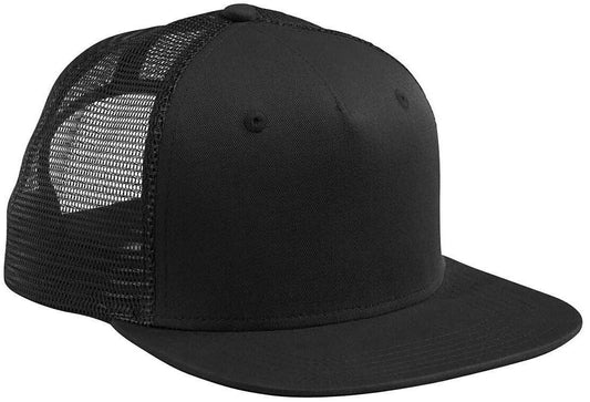 Mens Surfer Flat Bill Hat 5 Panel Mesh Back Trucker Cap 7 Colors NEW!