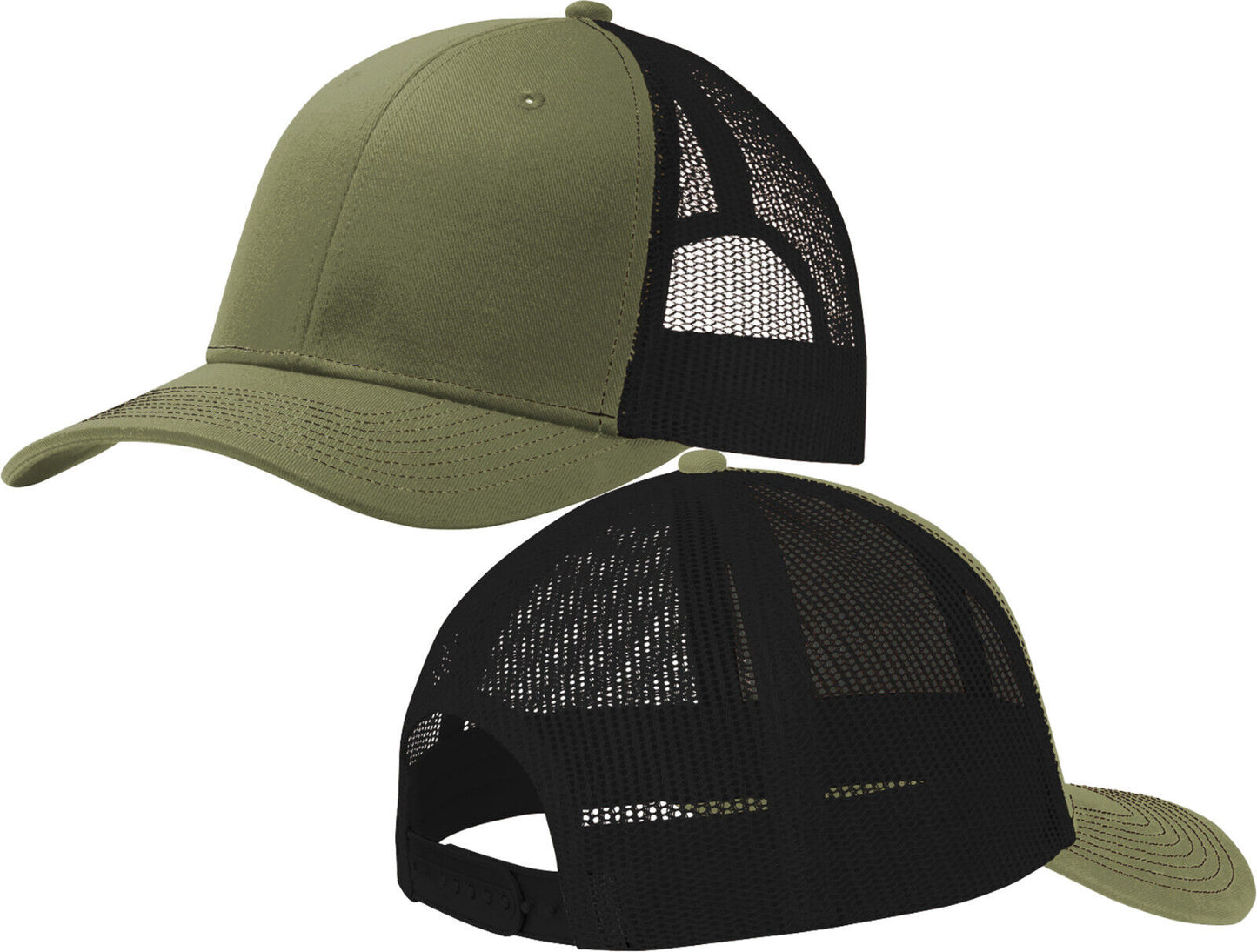 Men's Color Blocked Mesh Hat Structured Cap Mid Profile Snapback Headwear NEW!