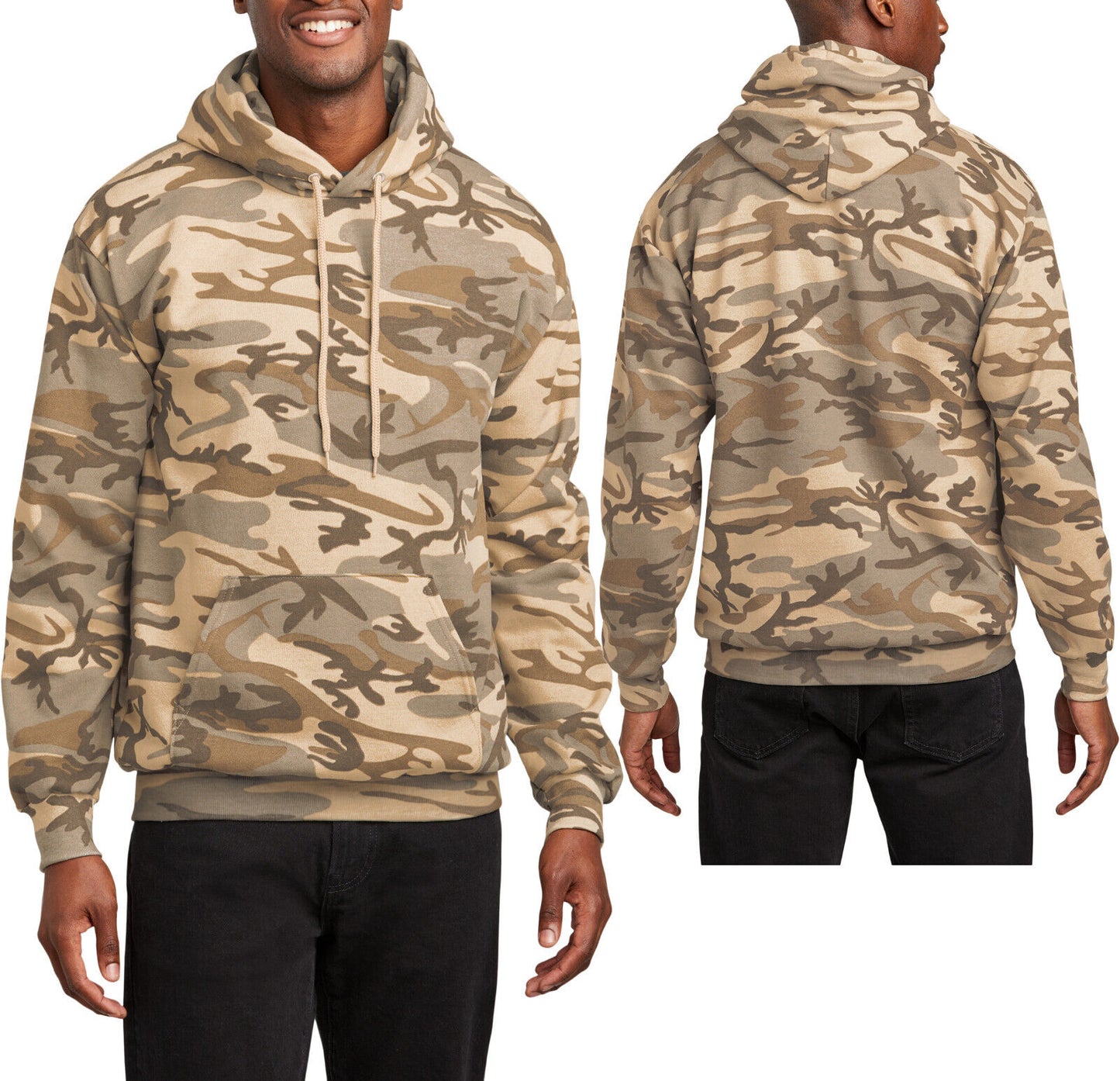 Mens Camo Pullover Hooded Sweatshirt Hoodie Cotton/Poly Hoody S M L XL 2X 3X 4X