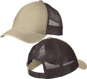 Adult Unstructured Super Soft Cotton Twill Cap Low Profile Meshback Hat 6 Colors