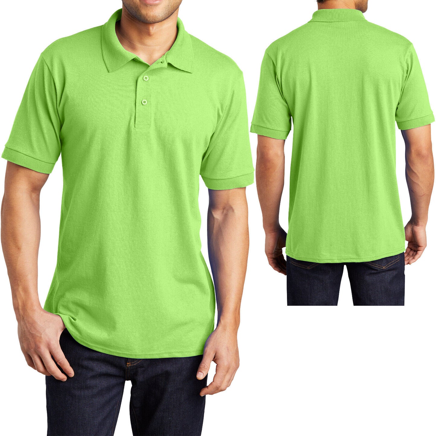 Mens TALL Collared Polo Moisture Wicking Jersey Blend LT, XLT, 2XLT, 3XLT, 4XLT