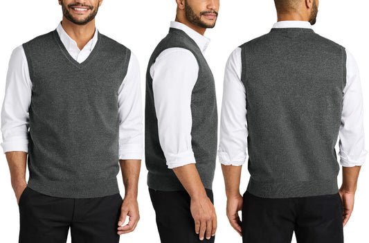 Mens Professional Sleeveless Sweater Vest Comfortable Tri Blend XS-4XL NEW!