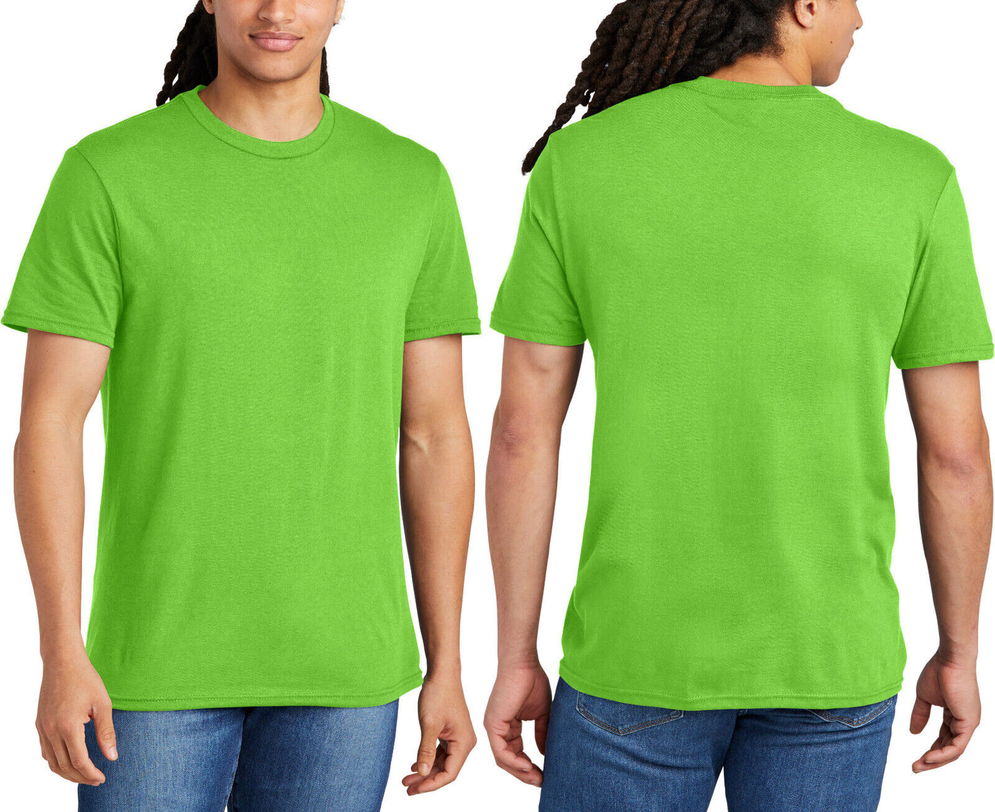 Mens Soft Spun Cotton Blended NEON T-Shirt Comfortable Tee XS-4XL NEW!