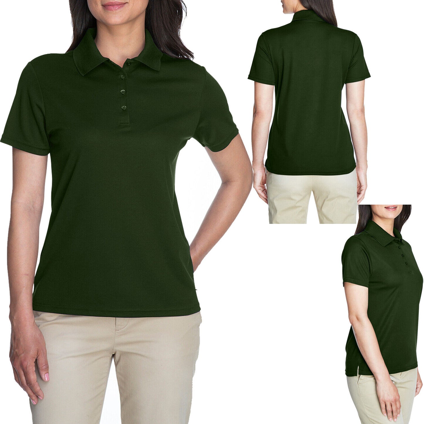 Ladies Plus Size Moisture Wicking Polo Shirt Dri Fit Womens XL, 2XL, 3XL, 4XL