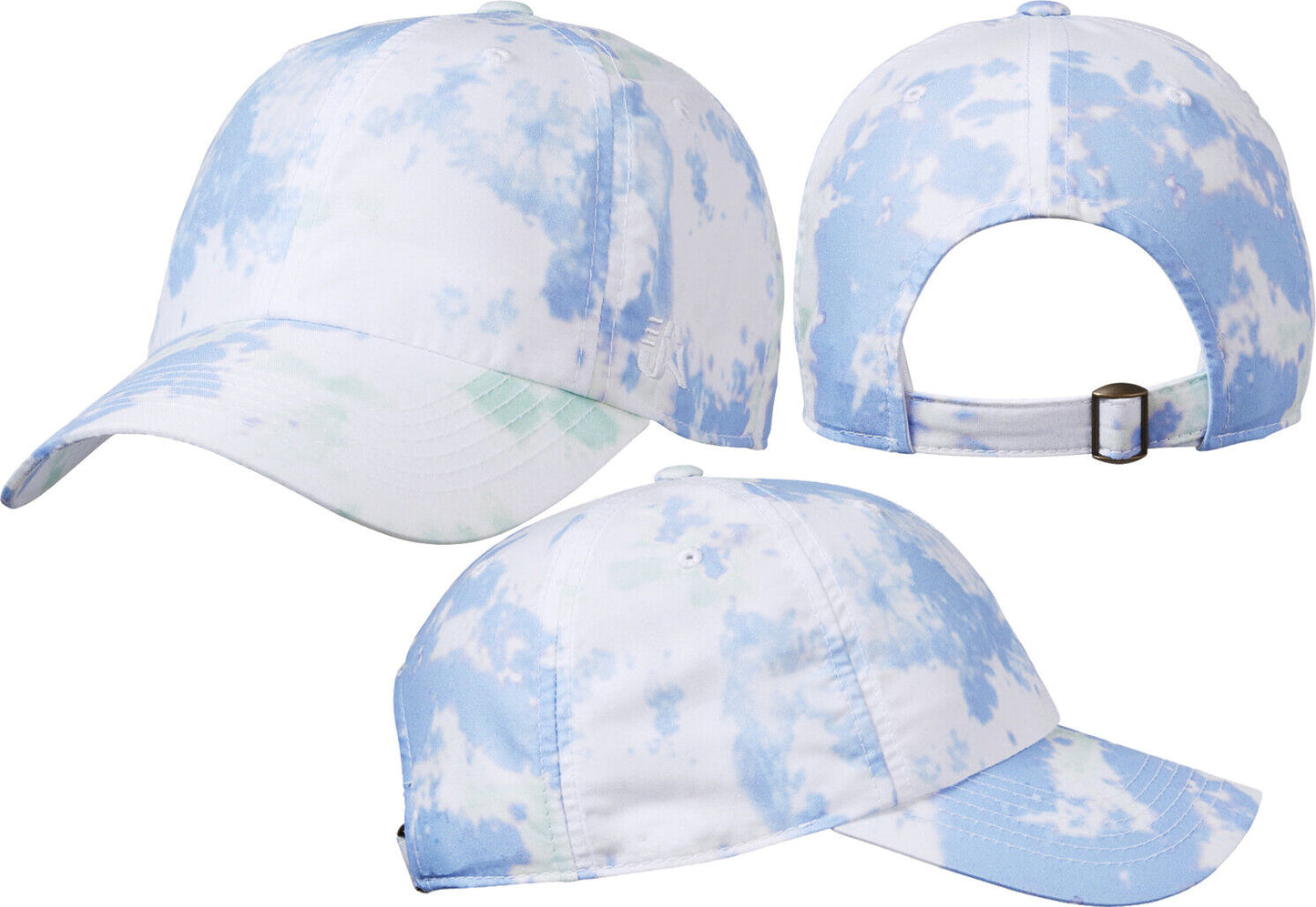 Adult Tie Dye 6 Panel Cap Unstructured Low Profile Tye Die Hat 7 Colors NEW!