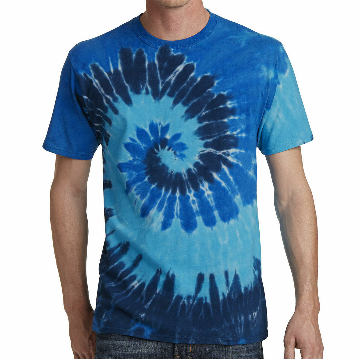 Spiral Tie Dye Mens T-Shirt Blank Tye Dyed Tee S, M, L, XL, 2X, 3X, 4X NEW