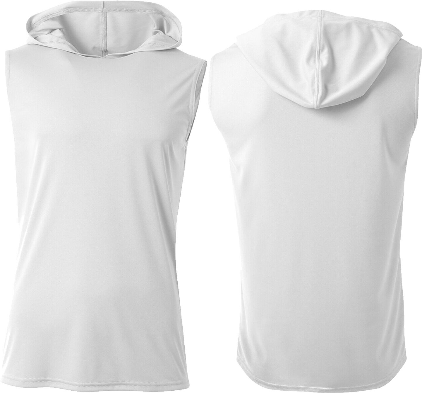 Mens Moisture Wicking Cooling Sleeveless Hooded T-Shirt Gym Exercise Tee S-3XL