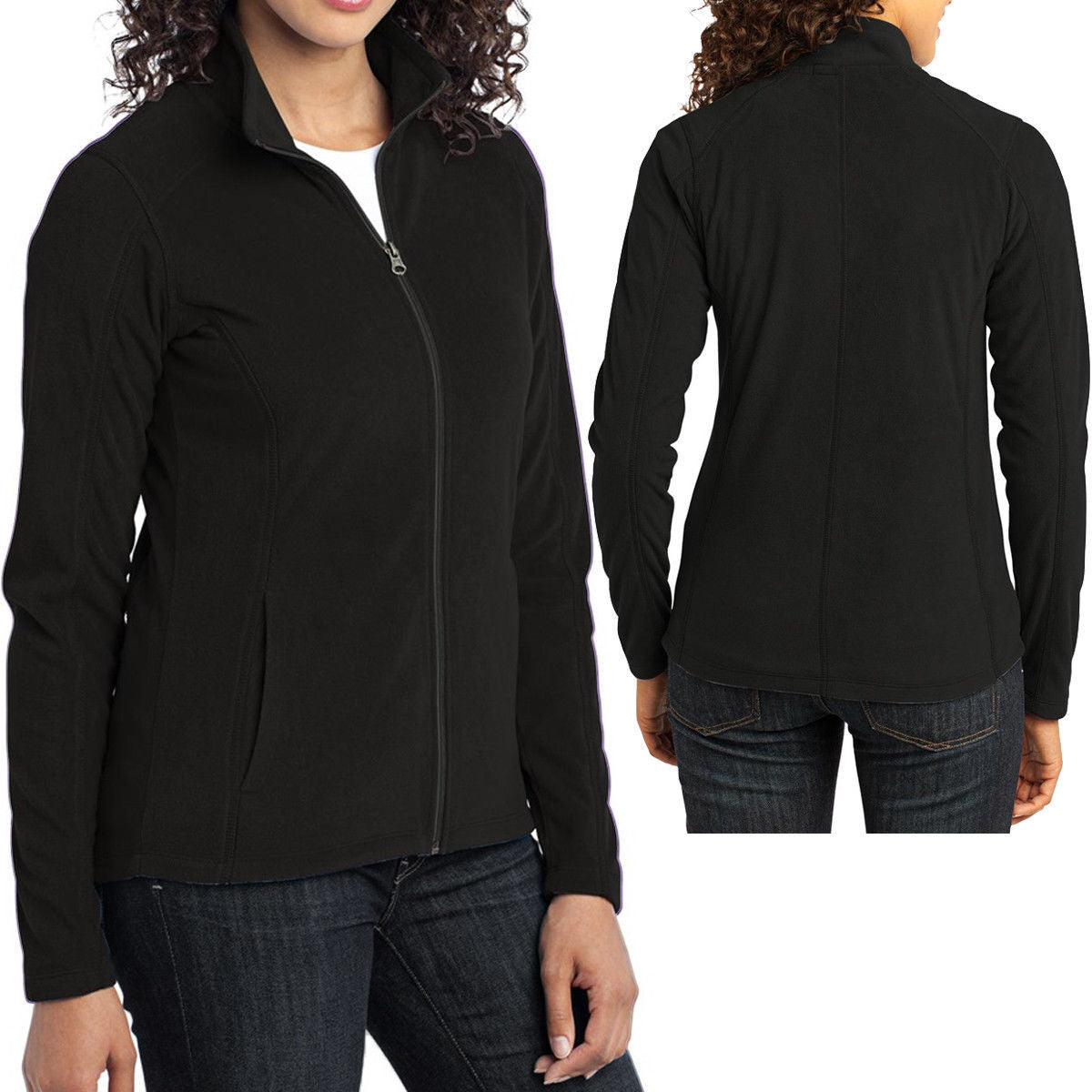 Ladies Full Zip Jacket Polar Micro Fleece Womens XS S M L XL 2XL 3XL 4XL NEW