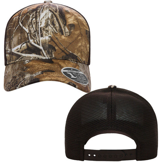 Mid Profile 6 Panel Hat Realtree Camo Edge Max-7 Mesh Cap Camoflauge Adjustable
