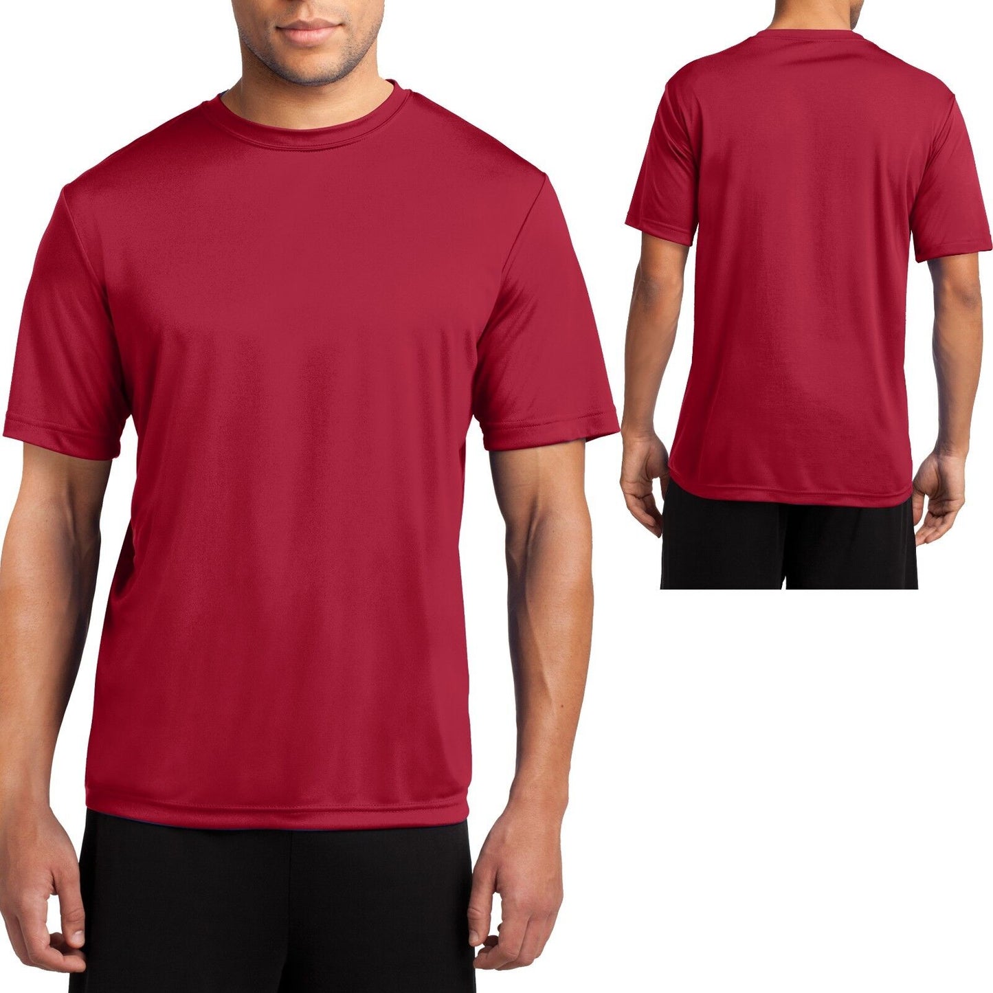 Men's Moisture Wicking T-Shirt Workout Performance Tee S, M, L, XL, 2X, 3X, 4X