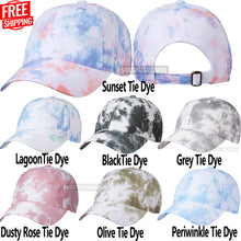 Load image into Gallery viewer, Adult Tie Dye 6 Panel Cap Unstructured Low Profile Tye Die Hat 7 Colors NEW!
