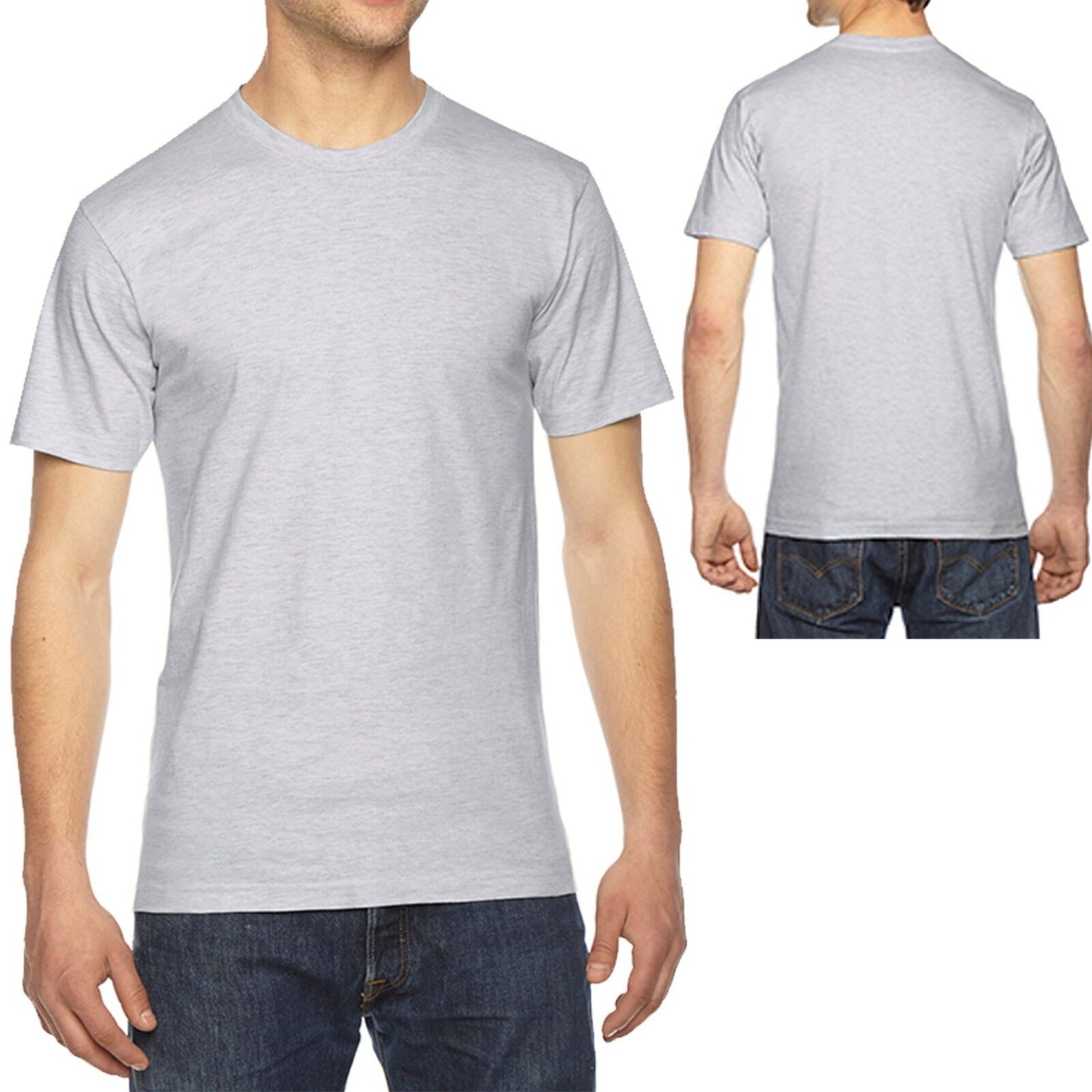 American Apparel T-Shirt Fine Jersey Crewneck Blank Cotton Tee XS-XL, 2XL, 3XL